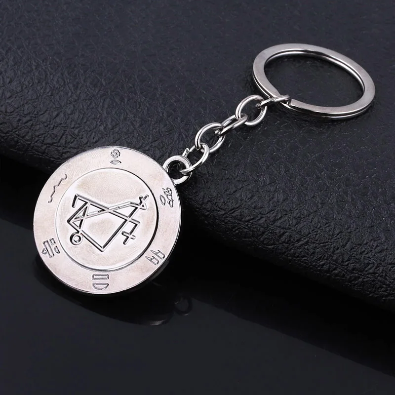 سلسلة مفاتيح necrبتصميم Cthulhu سلسلة مفاتيح على بوابة يوغ سوثث كبار السن سلسلة مفاتيح Rune للنساء والرجال مجوهرات كيرينغ #5