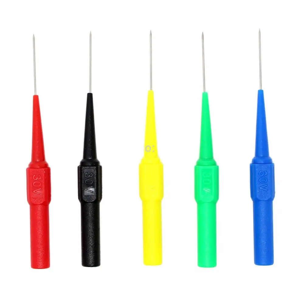 0.7mm Cutting Free Cable Test Pin Steel Needle Test Probe Head Tail With 4mm Banana Socket 10Pcs/Lot