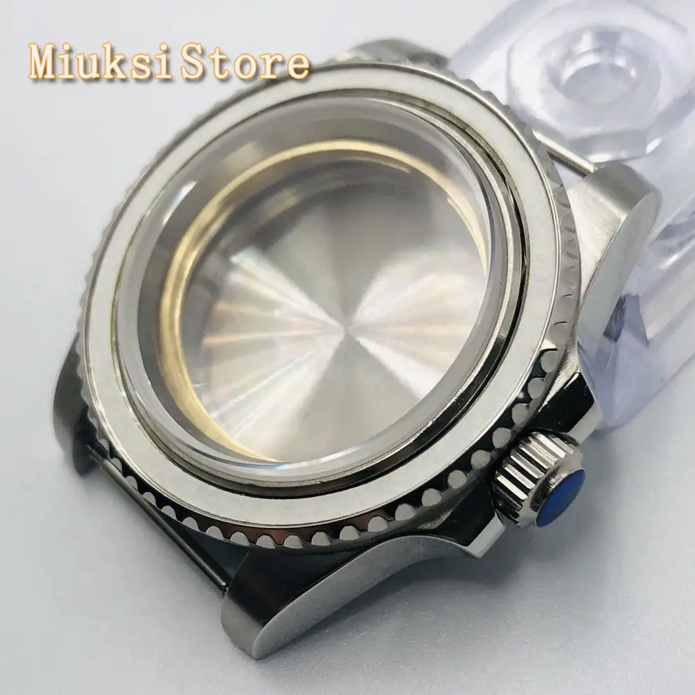 40mm sapphire glass brushed stainless steel watch case fit NH35 36 ETA 2836 Mingzhu DG2813 3804 Miyota 8215 8205 821A movement