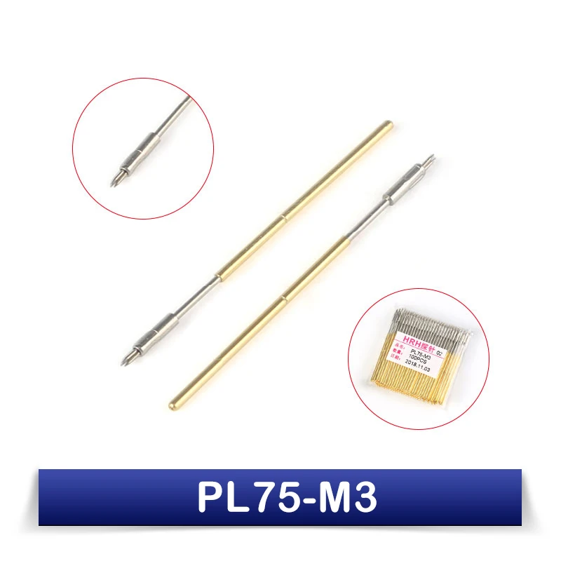 20pcs Spring Test Probe Pogo Pin PL75-A2/B1/1D/D2/E2/F1/G2/H2/J1/LM2/Q1/T2/M3