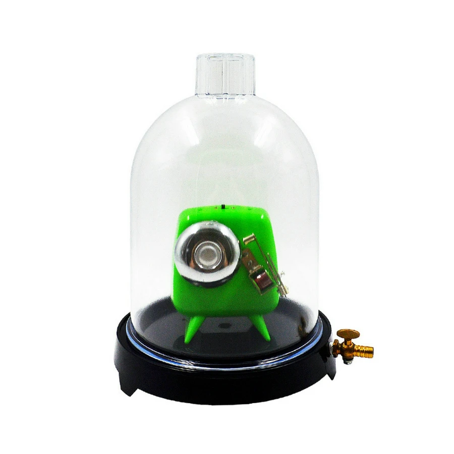 Vacuum Hood Suction Disc Bell In Vacuum Laboratory Plastic Jar Sound Physics Scientific Experimental Tool