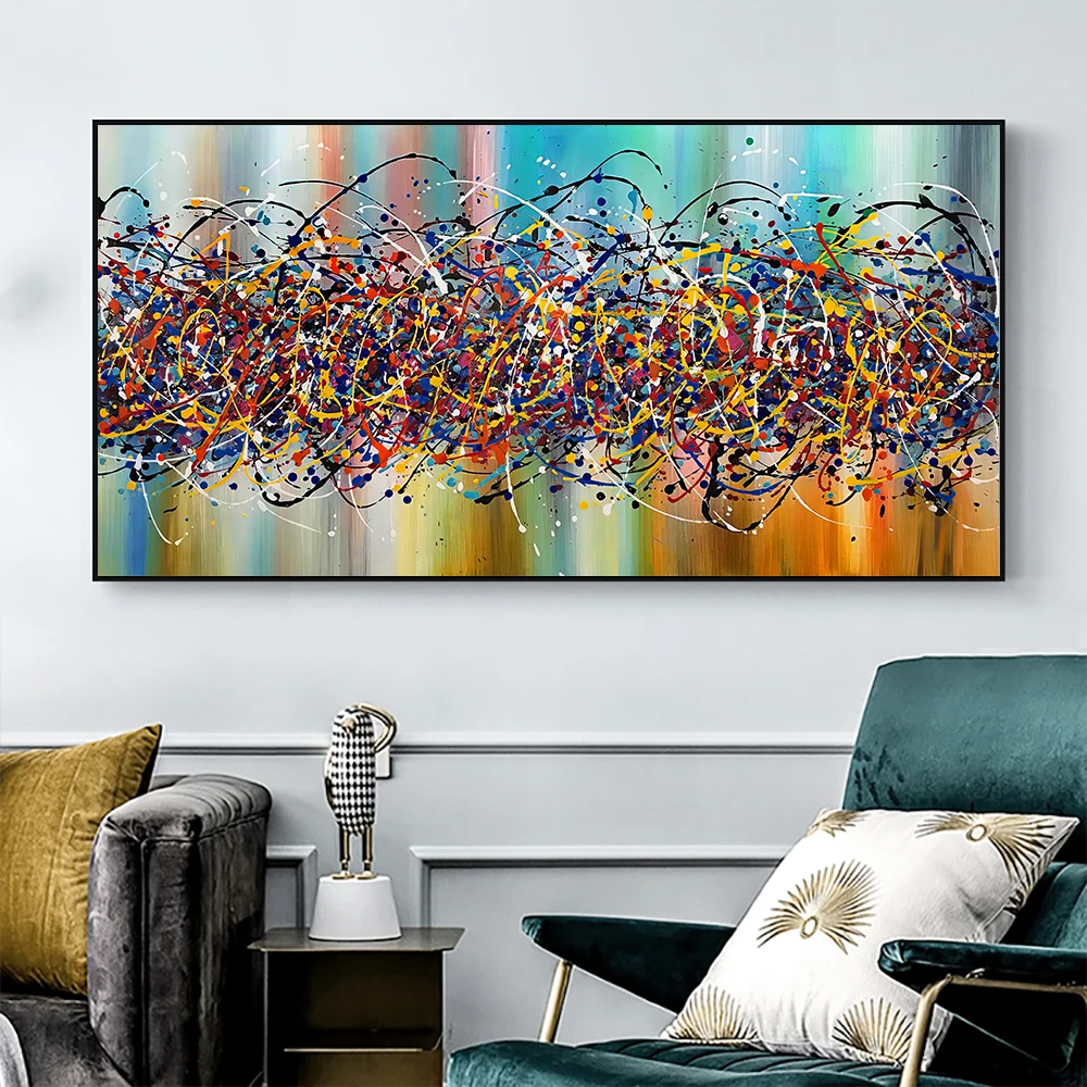 

Abstract Graffiti Color Posters, Canvas, Interior Paintings, Aesthetic Mural, Nordic Pictures for Living Room, Unframed