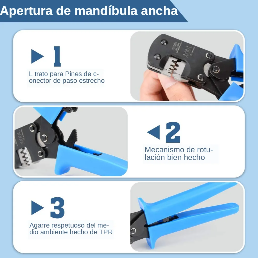 IWISS IWS-3220 Ratsche Crimpen Zange Hand Crimper Tools für Schmale-pitch Stecker Pins Crimp Palette 0,03-0,5 mm² (AWG: 32-20) – Detail 5