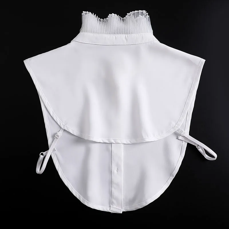 Ruffle Fake Collar Women Detachable Collars Fake Cuff White False Collars Woman Stand Faux Col Half Shirt Clothes Accessories