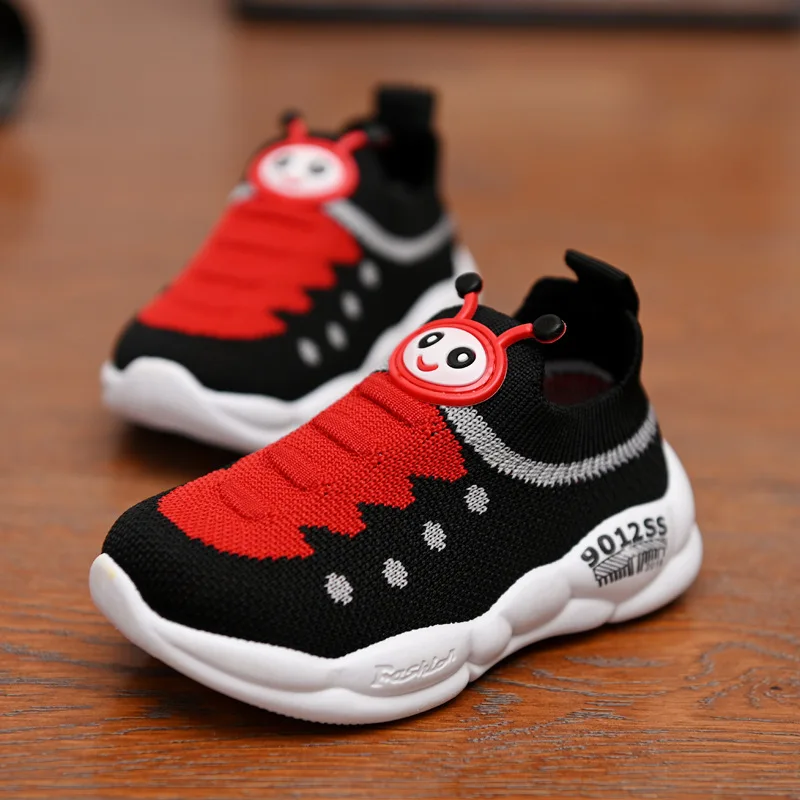 Fashion Baby Girls Boys Sneakers Sport Child Stretch Mesh Shoes Cartoon Infant Kids Baby Running Sneakers