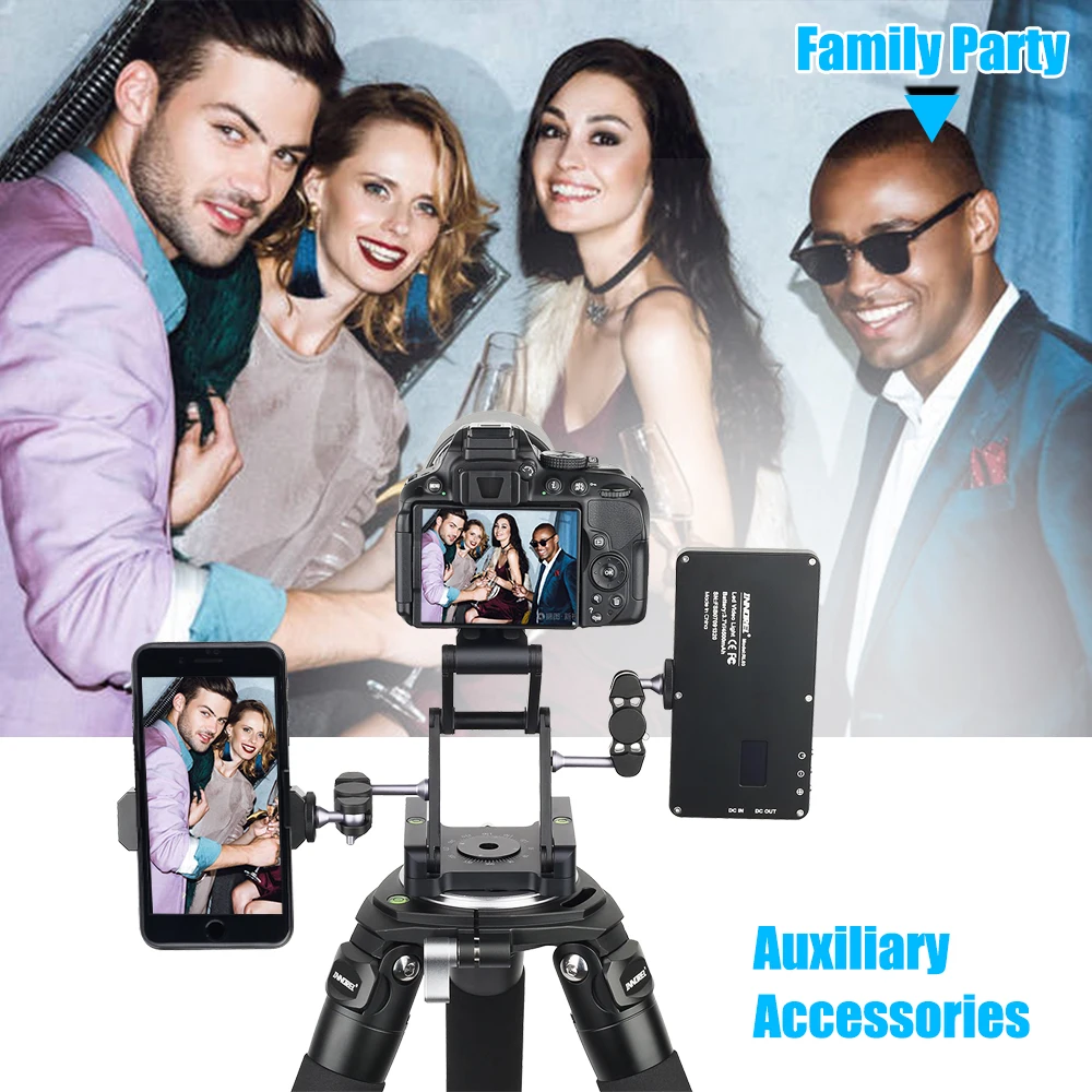 INNOREL MH5 foldable tripod head Z-shaped quick release plate can be rotated Vertical tilt Photographing Suitable for camera