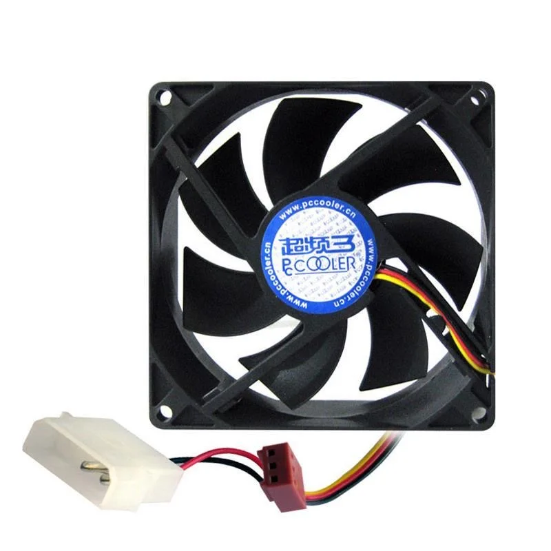 Pccooler 6cm 8cm 9cm 12cm  computer case cooling fan quiet 3pin molex Interface 80mm 120mm CPU cooler fan