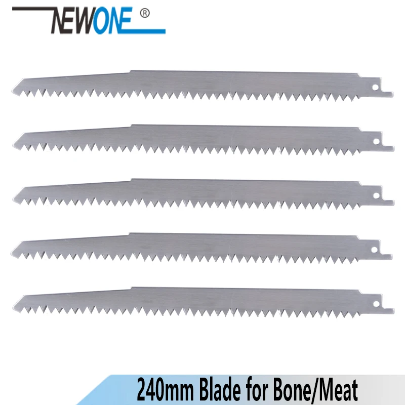 NEWONE 240mm big teeth Stainless Steel Reciprocating Saw Blade Saber saw For Frozen meat bone Cutting Accessories Sawzall