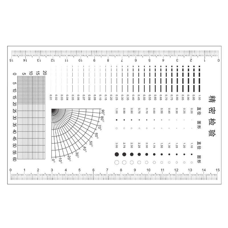 Transparent Point Gauge Dots Cross Line Compass Calibration Ruler Microscope Micrometer Appearance Inspection Gauge Scratch