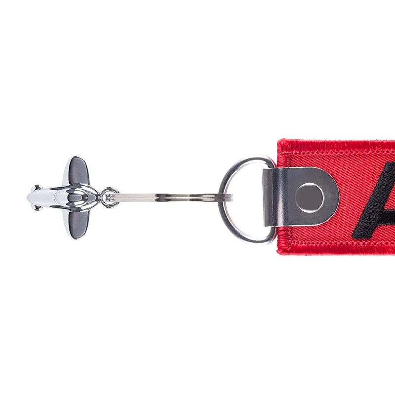 Creative Airbus Tag with Small Metal Plane Red Luggage Bag Tag with Embroidery A380/ 310 / 340 / 330/ 321/ 320 / 319