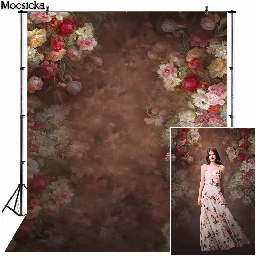 Mekar Bunga Latar Belakang Fotografi Bayi Baru Lahir Anak Bersalin Foto Potret Artistik Alat Peraga Studio Booth Latar Belakang Antik