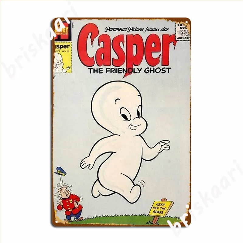 Casper The Friendly Ghost Metal Sign Garage Club Retro Plaques Wall Pub Tin Sign Posters