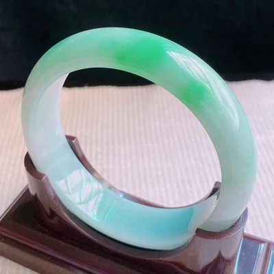 

Натуральный бирманский изумрусветильник 54-64 мм двухцветный браслет, Элегантные украшения принцессы, лучший подарок для матери и девушки