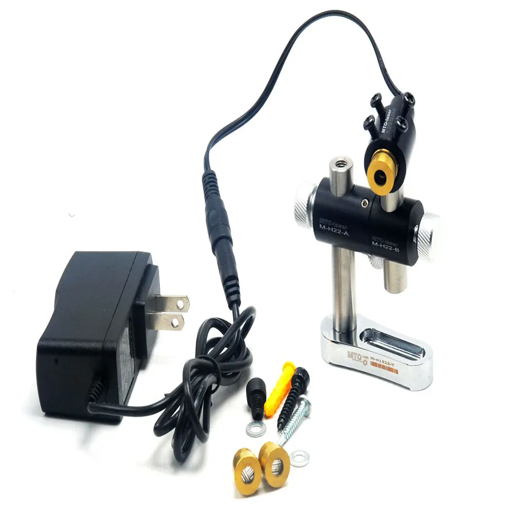 Stip/Lijn/Cross Focussable 100Mw 650nm Rode Lasermodule W 3-assige Houder & Adapter