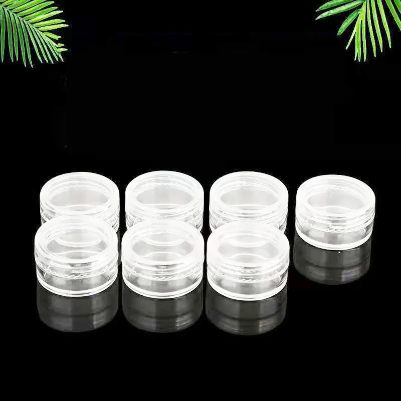 6 Pcs Round Plastic Boxes Cosmetic Trial Packaging Case Durable Small Container For Travel Skin Care Cream Storage Organizer