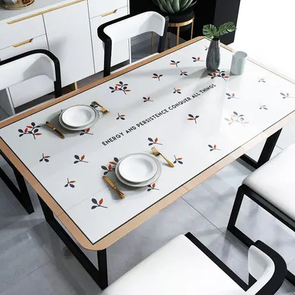 Household Waterproof Anti-scald And Oil-proof PVC Table Mat Coffee Table Mat Easy To Clean Customizable Fresh Style