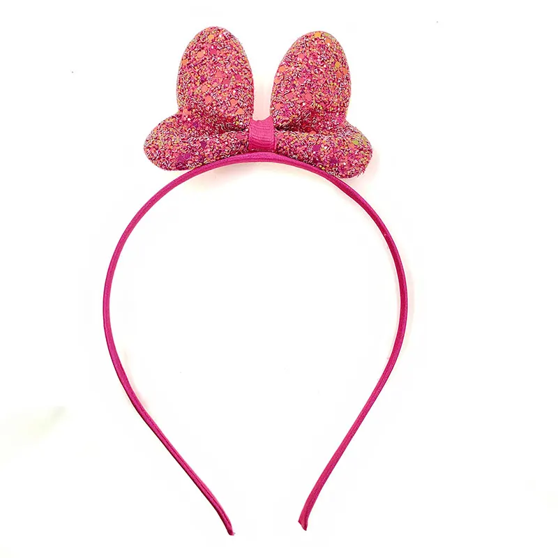 Grand bandeau mickey à paillettes, 3 pièces, serre-tête préféré des enfants, accessoires de cheveux, cadeau de fête