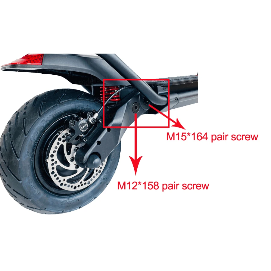 Wolf Pair Screw M15x164 M12x158 Rear Swing Arm Butt Screw for Kaabo Wolf Warrior II Wolf King Electric Scooter