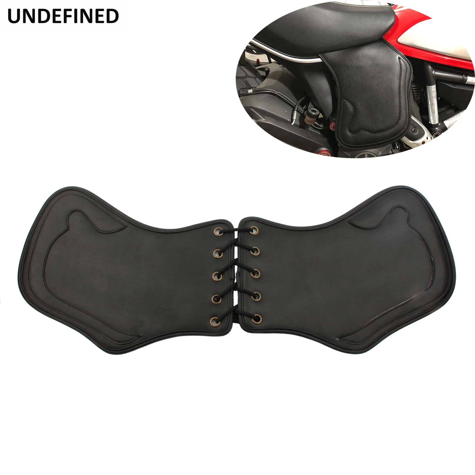 For Harley Touring Street Road Glide Dyna Fatboy Softail Sportster Motorcycle Universal PU Leather Heat Saddle Shield Deflectors