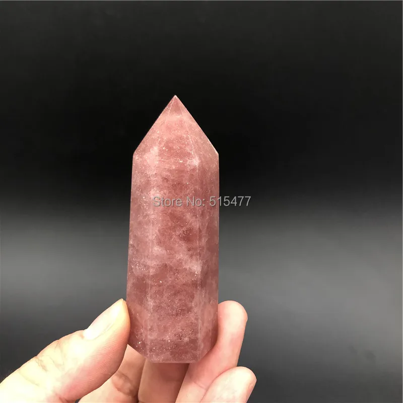 Wholesale Natural Healing Quartz natural strawberry quarts point crystal wand