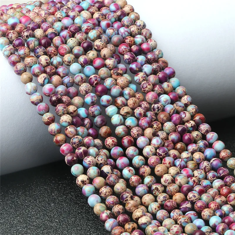 New Natural Red Imperial Stones Emperor Jaspers For Jewelry Making DIY Bracelet Necklace 6mm/4mm Beads Accessories Handmade Gift