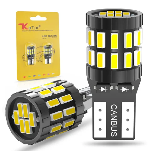 Светодиодные лампы T10 W5W 30SMD 3014 Canbus, 2 шт. - Белый, Синий, Красный, Желтый — детальный вид товара