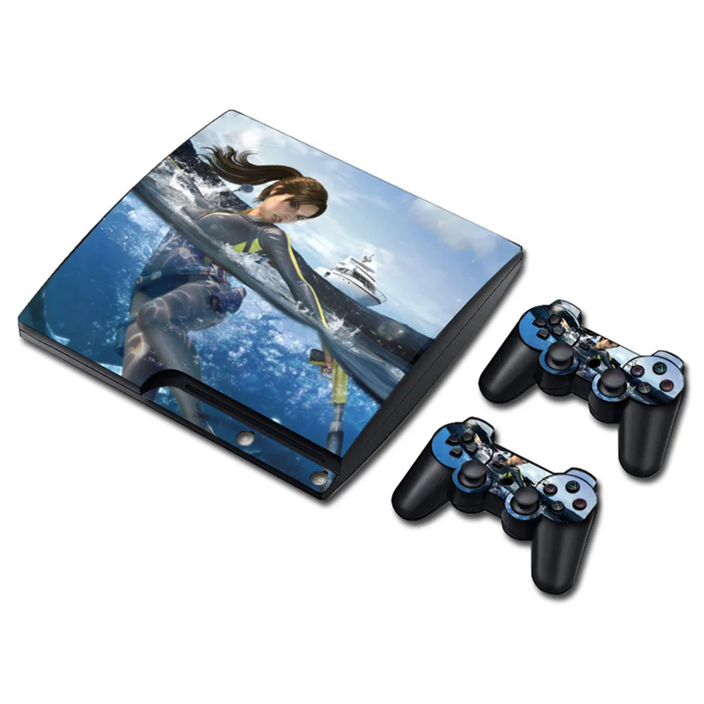 Лидер продаж! Обложка с наклейками для PS3 slim, Оригинальный игровой контроллер консоли