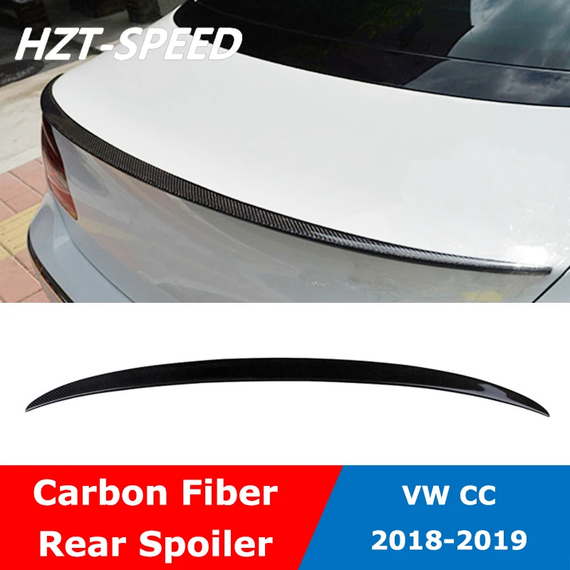 CC M M4 Type Carbon Fiber Rear Spoiler Tail Trunk Wing For VW CC 2018-2019