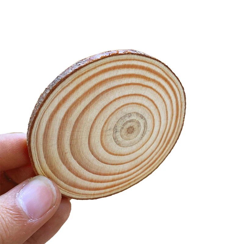 30-70MM Pine Wood Log Slices Unfinished Wooden Circles Christmas Ornaments DIY Crafts Wedding Party Table Home Decor Accessories