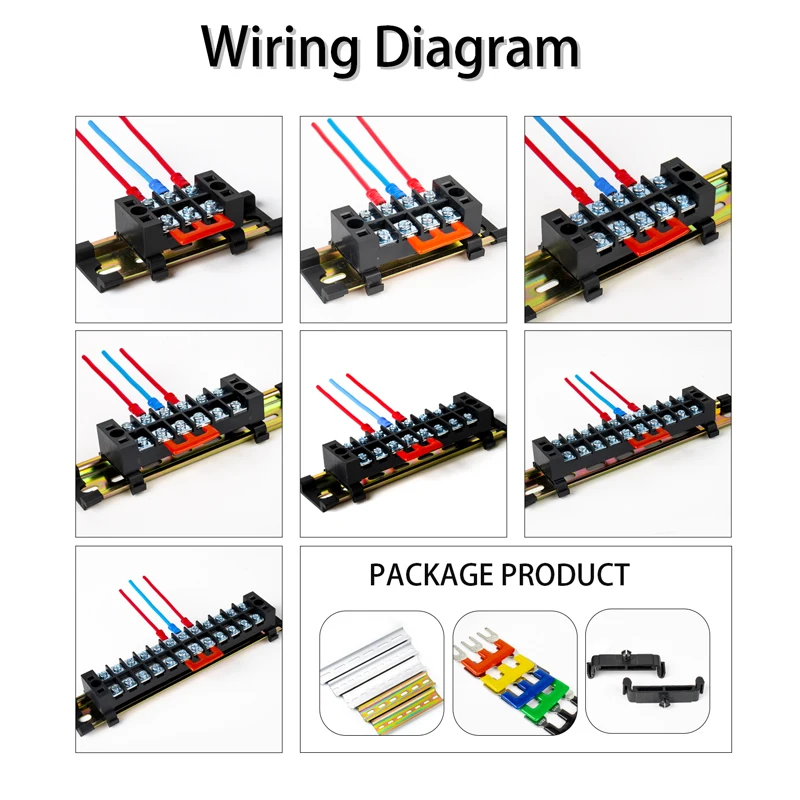 1pcs 25A 600V TB-2503 TB-2504 TB-2505 TB-2506 TB-2510 Dual Row Barrier Screw Terminal Block Strip Wire Connector Wiring tool image 4