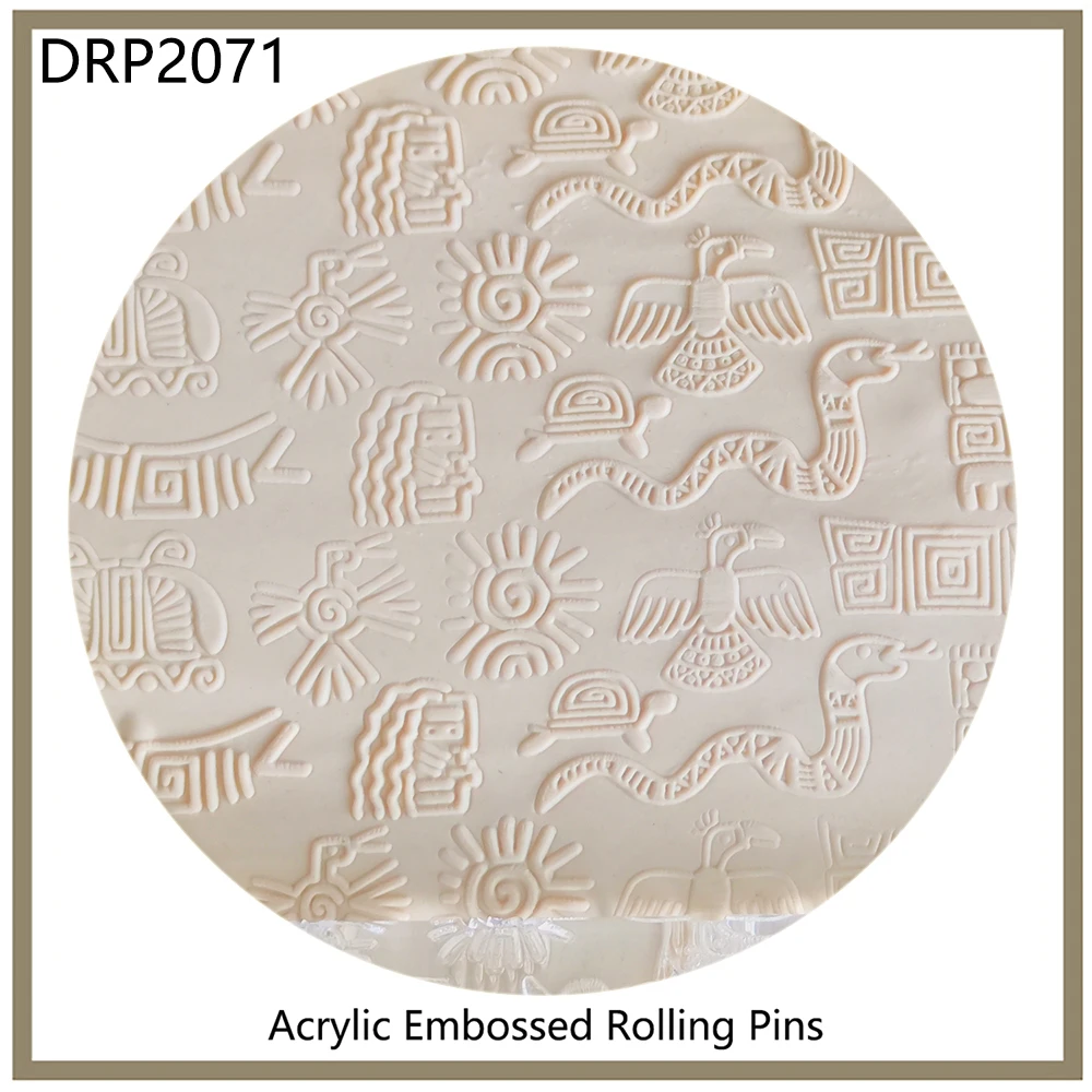 Aztec Ancient Egypt Civilization Ancient Babylon Patterns Clay and Art Projects 3D Best Mini Rolling Pin