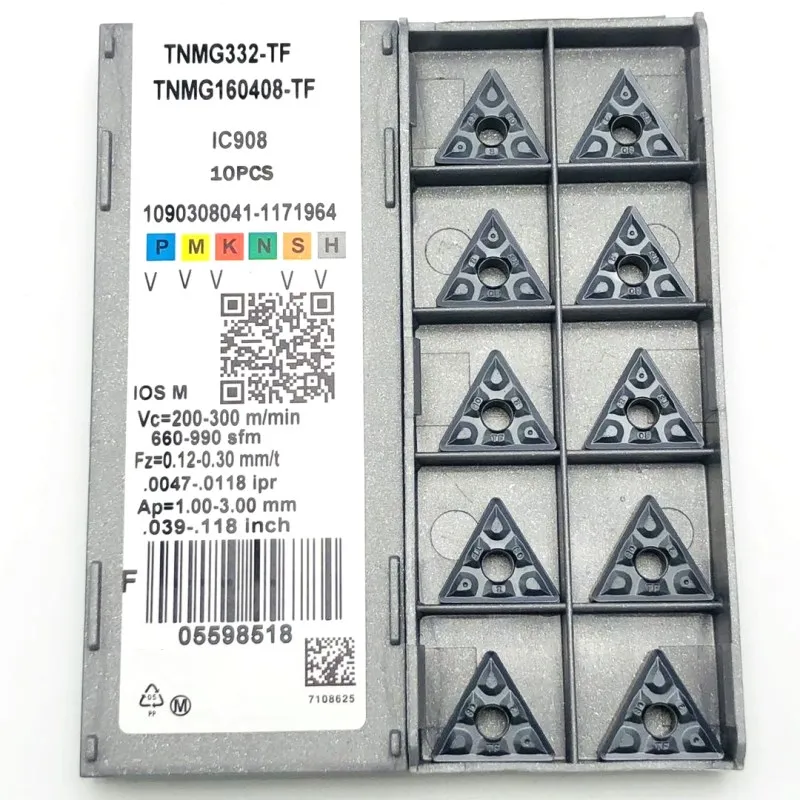 TNMG160408 TNMG160404 TF IC907 IC908 Esterno utensili di tornitura inserti In Metallo Duro inserti di tornitura Tornio strumenti TNMG 160408 Tokarnyy