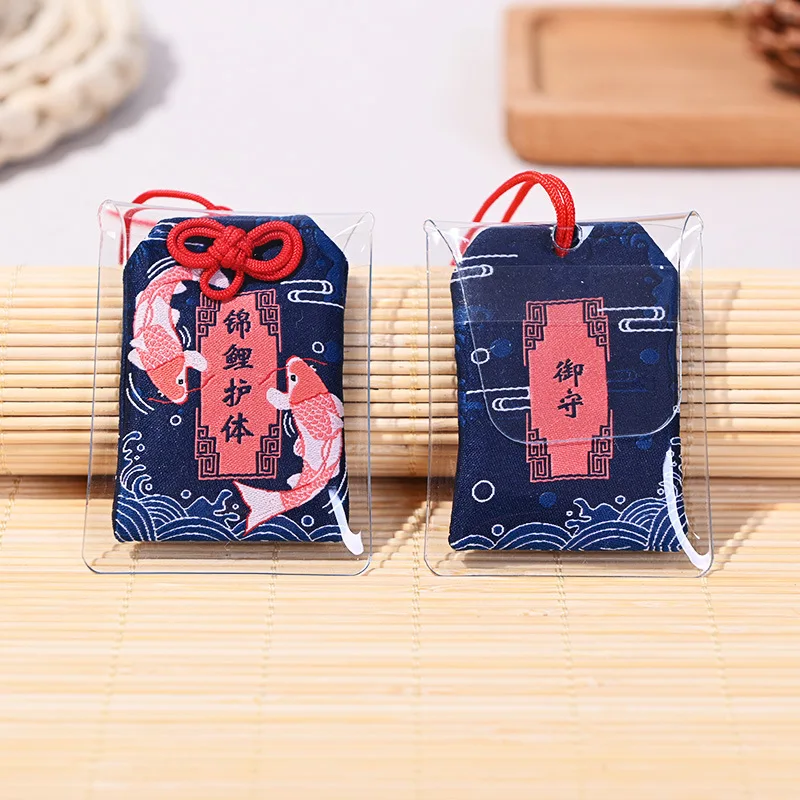 Preghiera giapponese Omamori Pray Fortune Beauty Health Safety Lucky Charms borsa di ricchezza Guard talismano ciondolo portachiavi coppia regalo