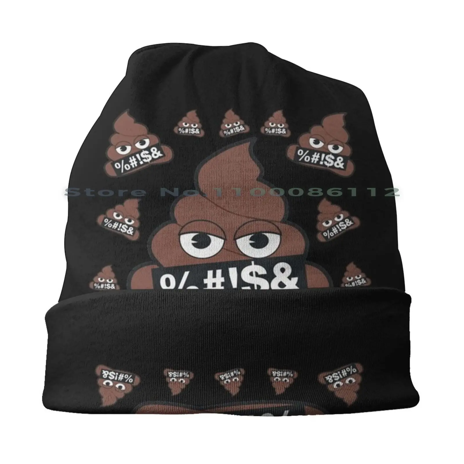 Funny Brown Poo Fly In The House Beanies Knit Hat Funny Brown Poo Saying Poo Carton Humor Jokes Poo Bad Smells Poo Fly Company