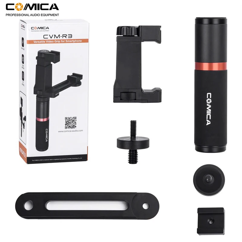 Comica CVM-R3 Smartphone Video Rig Hand Grip Handle Stabilizer Kit for iPhone X 8 7 6s Plus for Samsung Huawei etc.