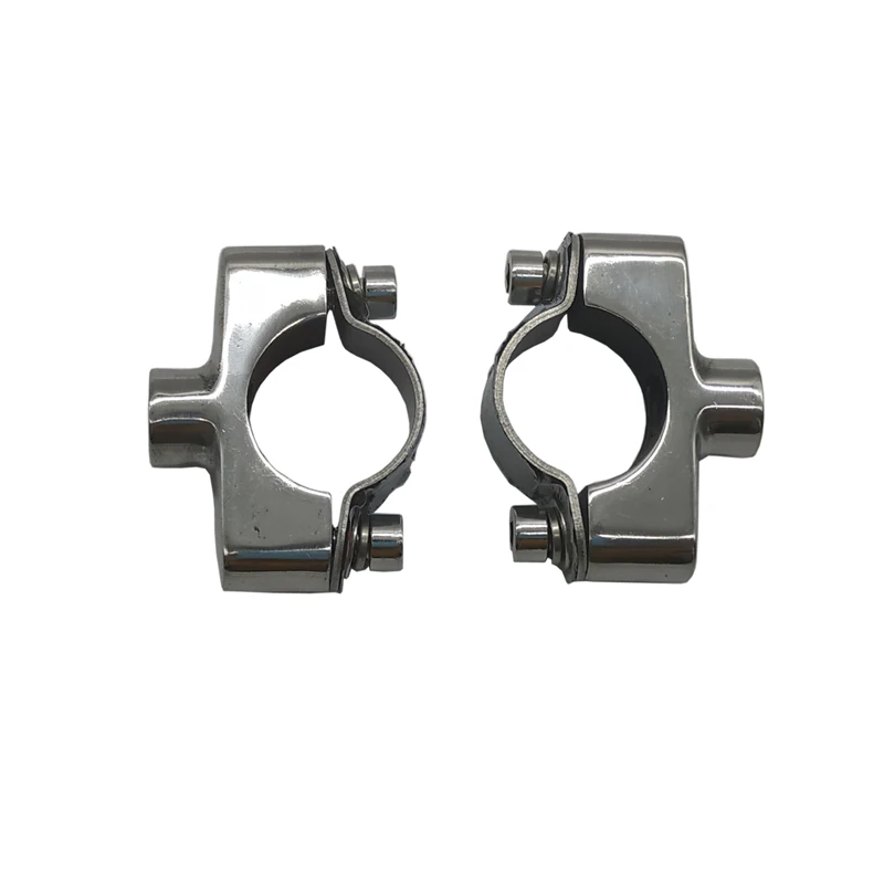 ZSDTRP 1Pair Stainless Steel Motorcycle Rearview Clamp Holder For CJ-K750 KS750 K750 Ural Motorcycle Parts