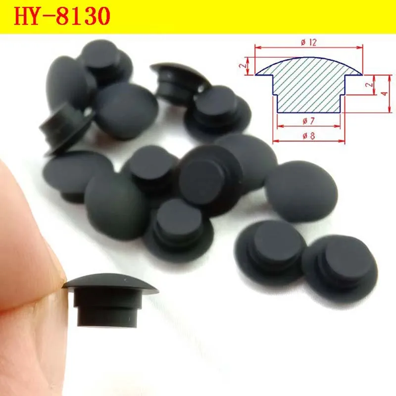 

HY-8130 silicone plug rubber stopper Case dust plug Cambered cover Elastic environmental seal hole plug Crash cap 8mm