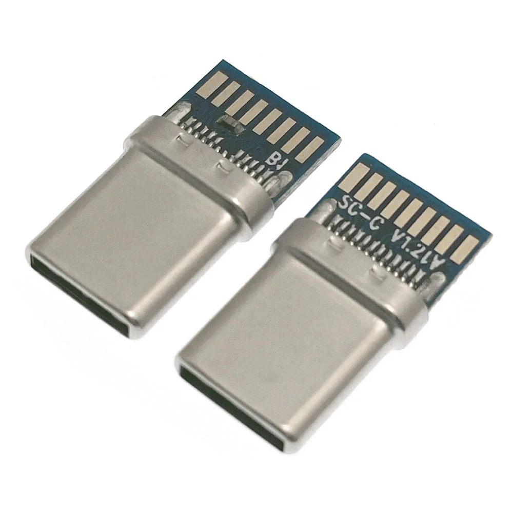 

100 шт. USB 3.1 Тип C Штекерный разъем с печатной платой, разъем для зарядки высокого тока
