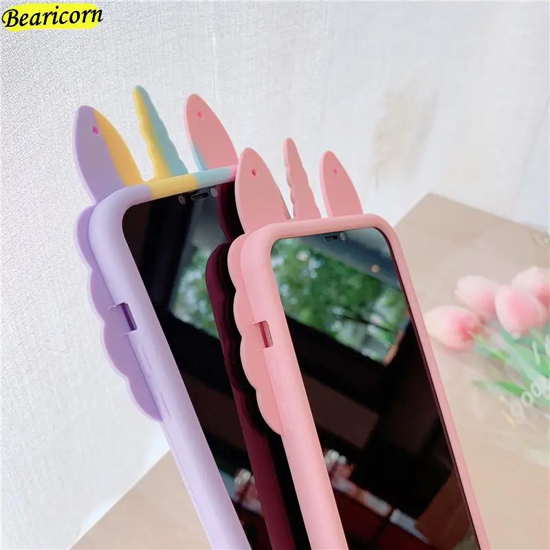 Pop Zappeln Spielzeug Blase Fall Für iPhone 11 12 13 Pro X Xs Max XR 6 6s 7 8 plus 5 5s SE Mini Cartoon Einhorn Weiche Silikon Abdeckung