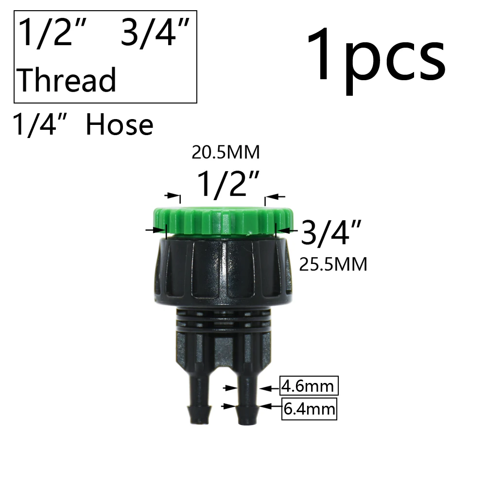 Ogród szybkie łączenie Adapter z 1/4 (ID 4mm) lub 3/8 cal (8mm) złącze kolczaste do nawadniania podlewanie ogrodu cieplarnianych