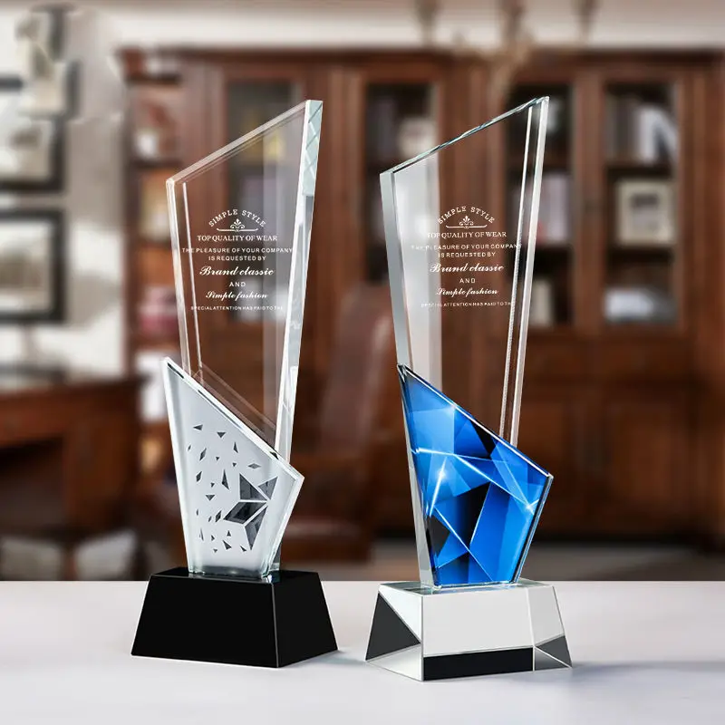 Customized Crystal Trophy, Color Printing as a Prize, Sports Movie Award, Delivery on a Commemorative, Home Decoration