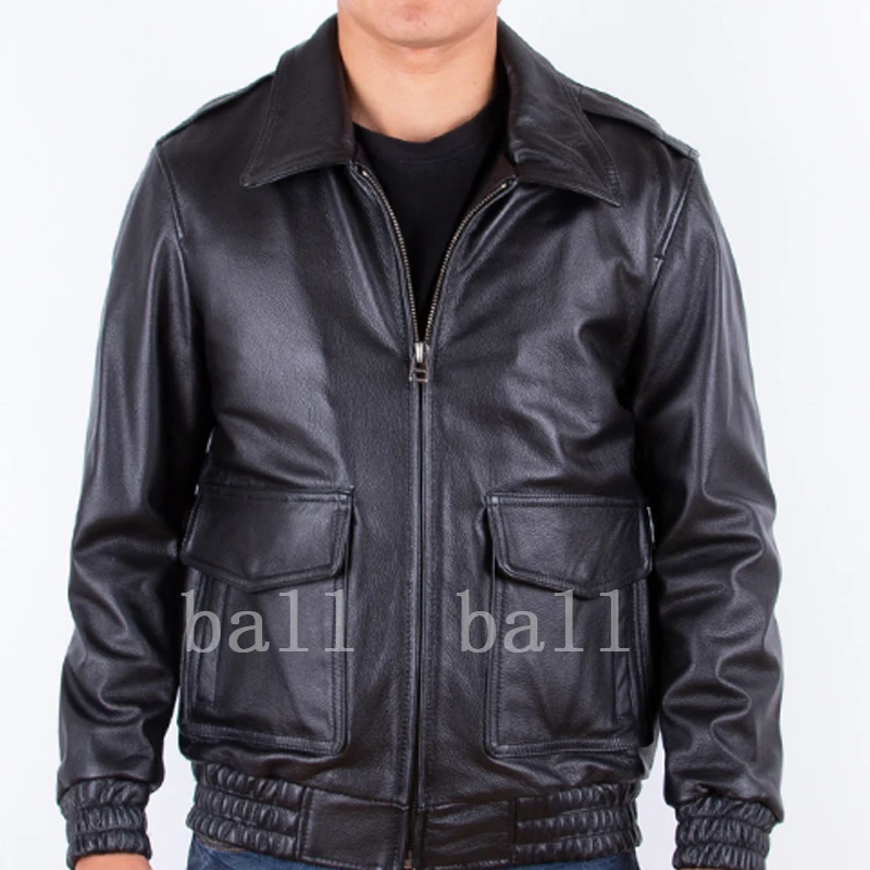 

Plus Size 8XL Men's Winter Black Leather Jacket A2Cowhide Coat Jackets For Men Jackets Man Autumn Genuine Leather Jacket coats