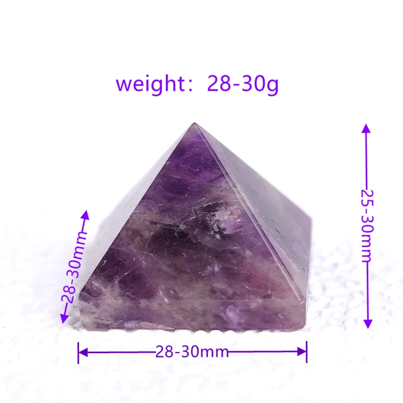 1PC Natural Dream Amethyst Pyramid Healing Crystal Chakra Brazil Quartz Pyramid Point Energy Home Decor Handmade Crafts Gem Gift