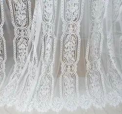 Jacquard Lace Fabric for Eyelash, Hollow Out, White, Black, Red, 140 cm Wide, RS594, 3M Lot