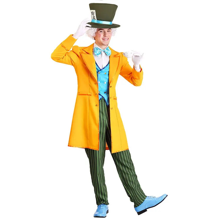 Children's Day stage performance performance Alice in Wonderland movie adult male classic top hat crazy hat costume