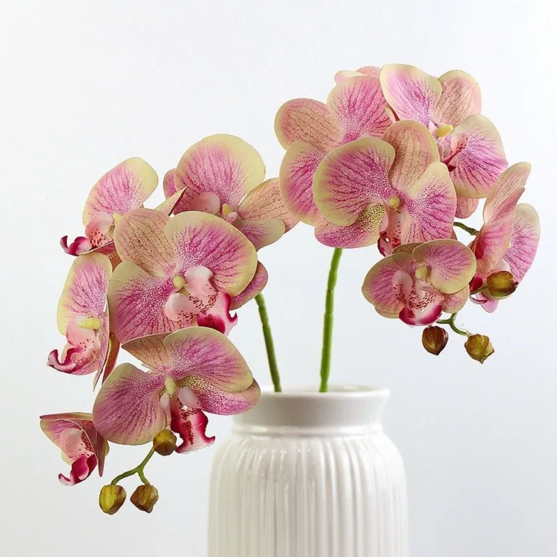 1 Bos (6 Heads) Plastic Vlinder Orchidee, Gebruikt Voor Thuis Decoratie, Bruiloft Decoratie Bloem