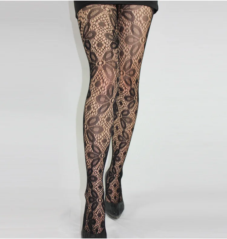 Fashion Womens Lady Girls Black Sexy Fishnet Pattern Jacquard Stockings Pantyhose Tights  skull Woman 1pcs dww42