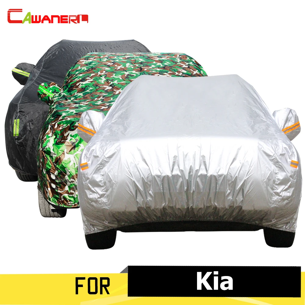 Cawanerl Car Cover Anti UV Rain Sun Snow Resistant Dust Proof Cover Sunshade For Kia Forte Carnival K2 K3 K3S K4 K5 KX3 KX5 Rio