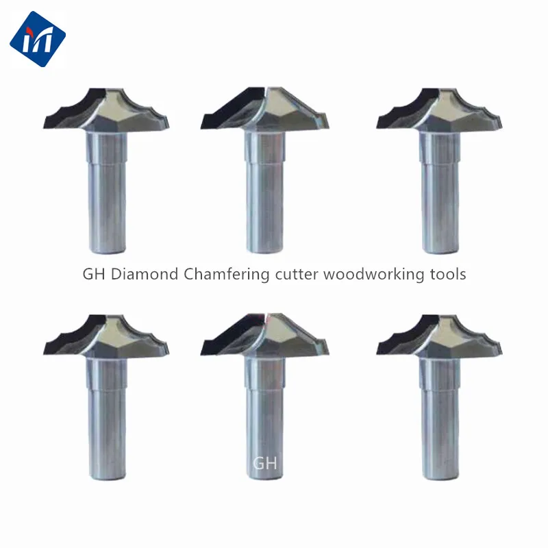 Wood cutter diamond PCD woodworking milling tool cnc Chamfering circular arc lathe cutters woodwork flat router bits