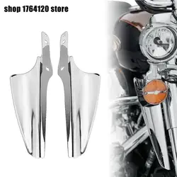 Motorcycle Chrome Fork-Mount Wind Deflectors For Harley Touring Road King Classic FLHRC Street Glide FLHX Electra Glide Standard